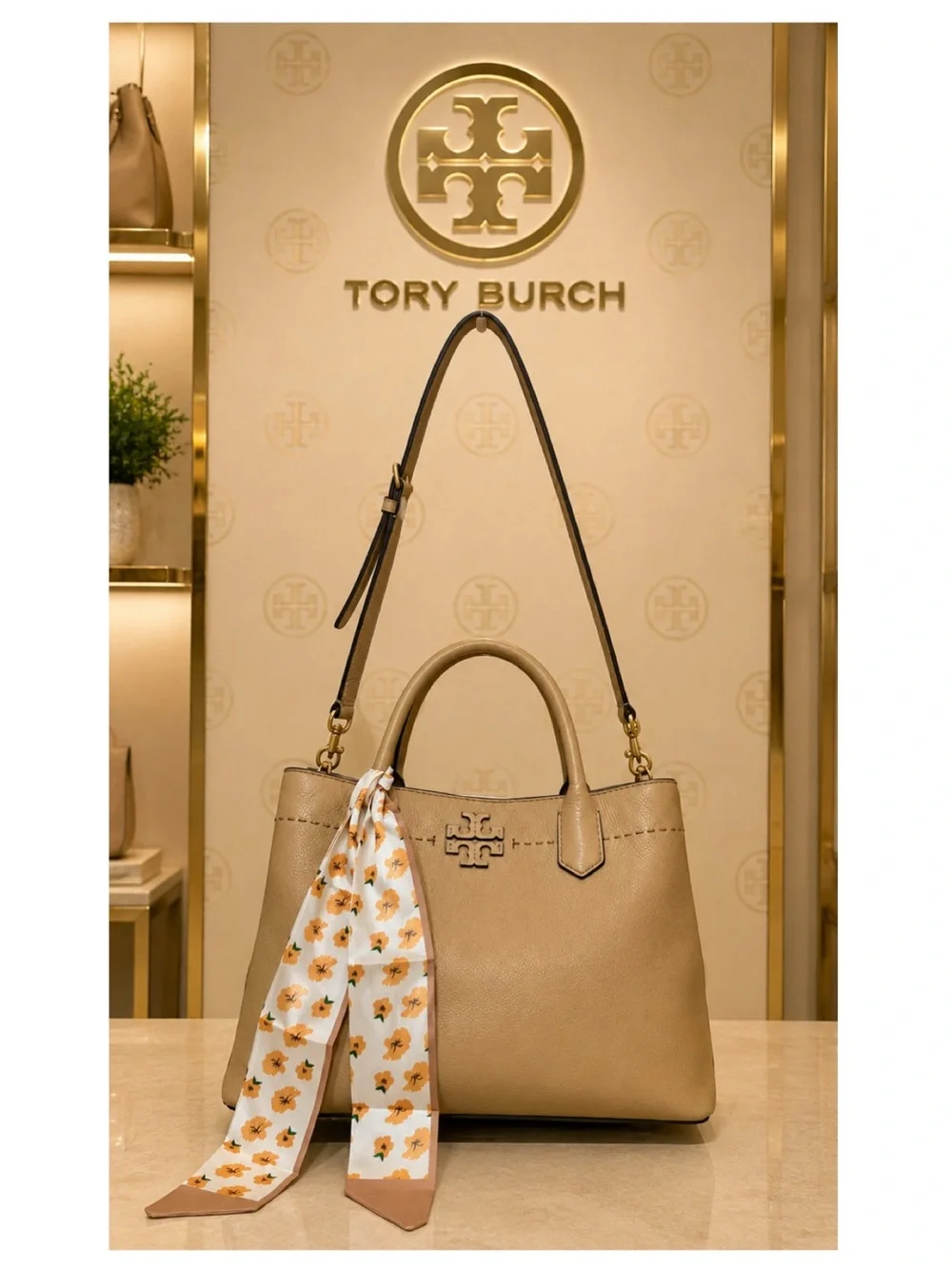 Tory Burch tiramisu leather